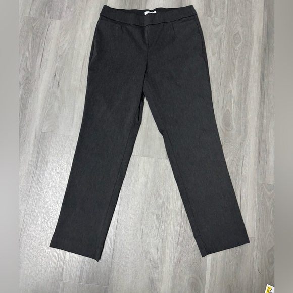 Liz Claiborne Straight Mid Rise Pull On Trousers Gray Women’s Size 14 - Picture 4 of 10